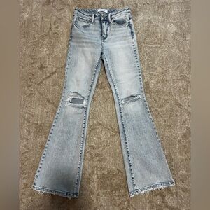 VERVET BY FLYING MONKEY Distressed Light Blue High-Rise Flare Jeans